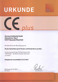 Urkunde CE Plus